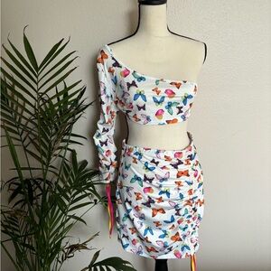 Butterfly two piece skirt large